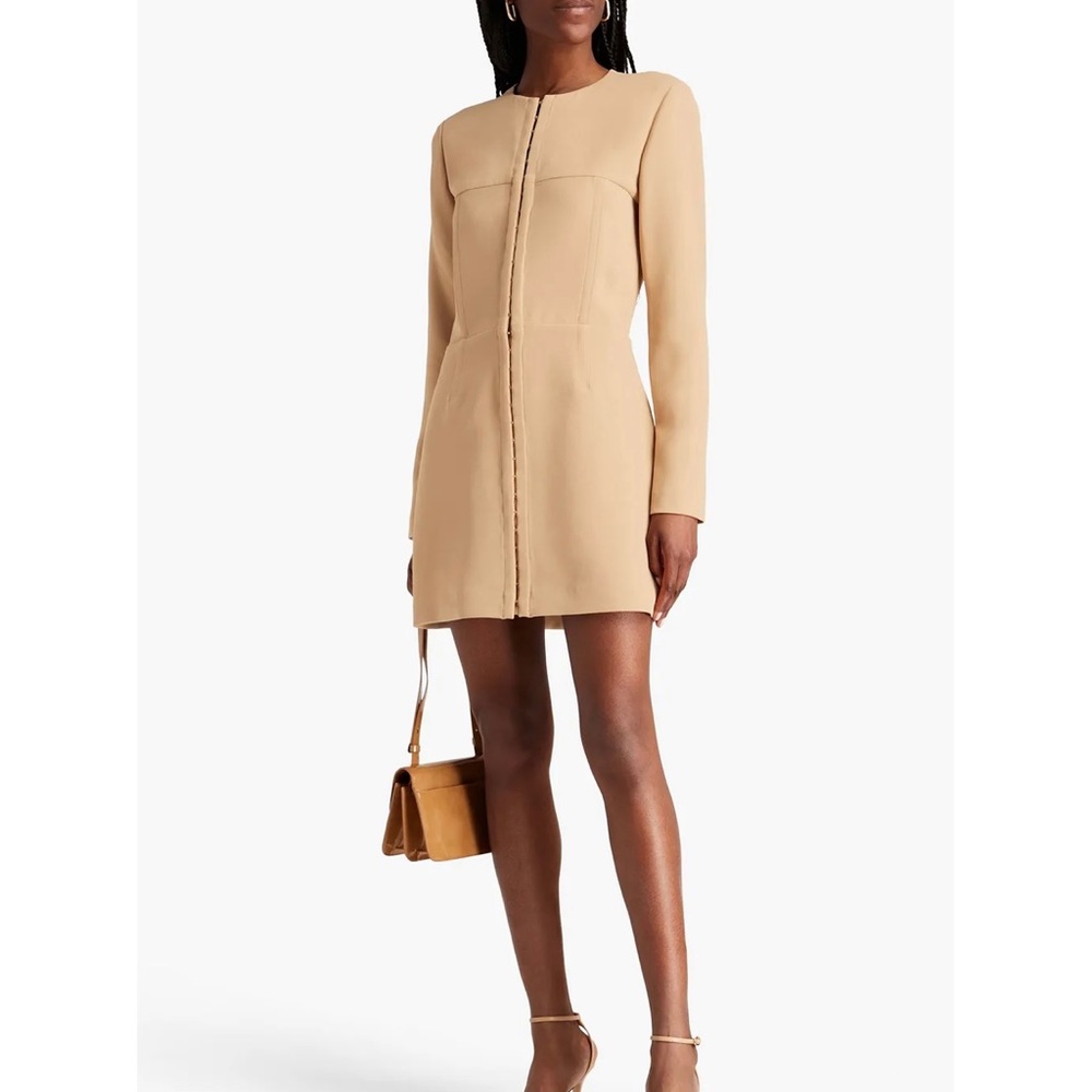 DION LEE Hook-detailed crepe mini dress NWOT